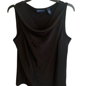 Karen Scott Women's Elegant Black Cowl Neck Blouse